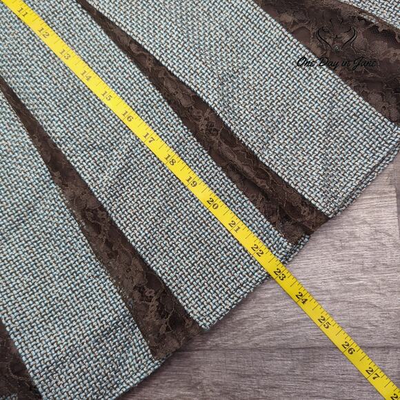 Worthington A Line Silver Sage Tweed Skirt Size 6 - Picture 4 of 5